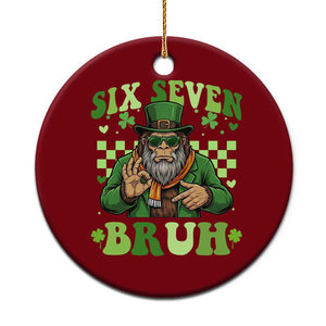 Bigfoot Six Seven Bruh Ceramic Ornament Gen Z Irish Gift TS12 1pc Red Print Your Wear