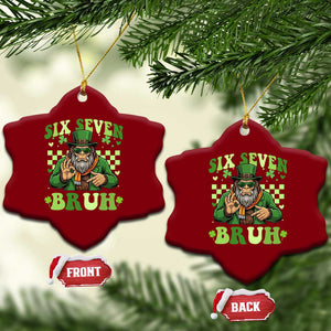 Bigfoot Six Seven Bruh Ceramic Ornament Gen Z Irish Gift TS12 Print Your Wear
