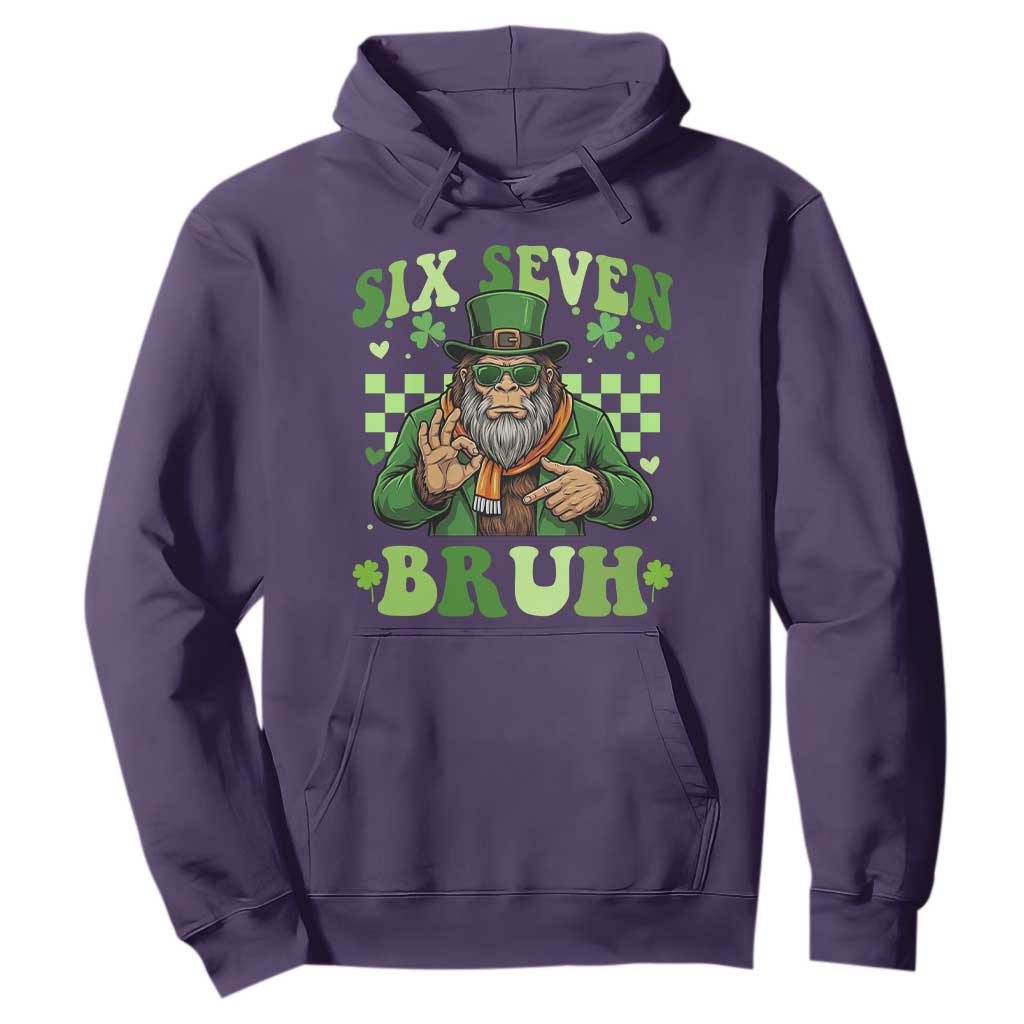Bigfoot Six Seven Bruh Hoodie Gen Z Irish Gift TS12 Purple Print Your Wear