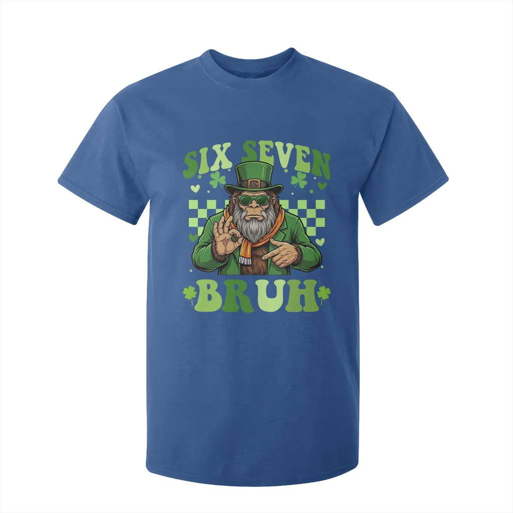 Bigfoot Six Seven Bruh T Shirt For Kid Gen Z Irish Gift TS12 Royal Blue Print Your Wear