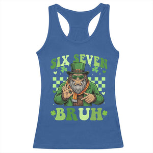 Bigfoot Six Seven Bruh Racerback Tank Top Gen Z Irish Gift TS12 Royal Blue Print Your Wear