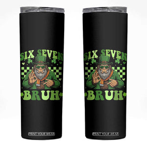 Bigfoot Six Seven Bruh Skinny Tumbler Gen Z Irish Gift TS12 Black Print Your Wear