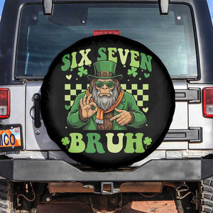 Bigfoot Six Seven Bruh Spare Tire Cover Gen Z Irish Gift TS12 No hole Black Print Your Wear