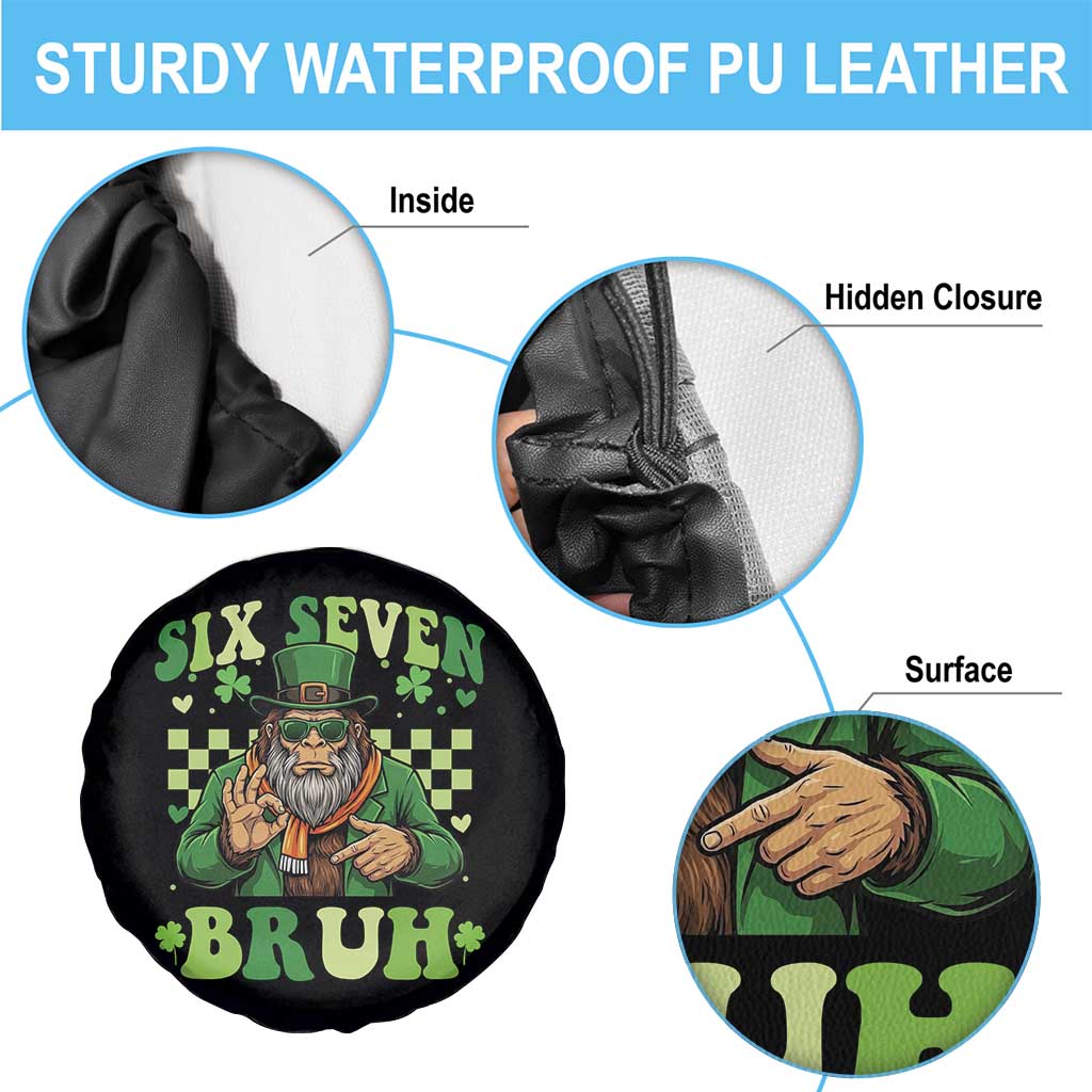 Bigfoot Six Seven Bruh Spare Tire Cover Gen Z Irish Gift TS12 Print Your Wear