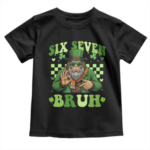 Bigfoot Six Seven Bruh Toddler T Shirt Gen Z Irish Gift TS12 Black Print Your Wear