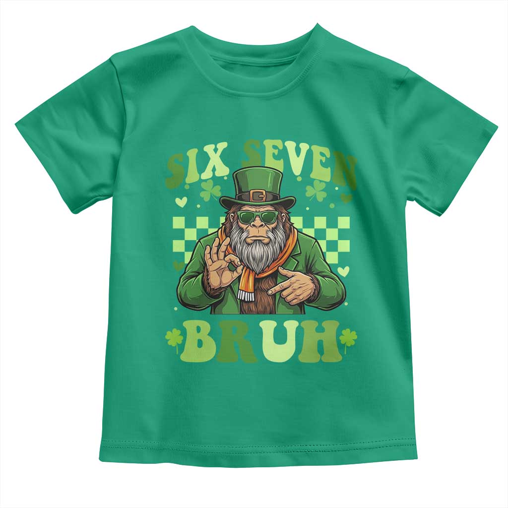 Bigfoot Six Seven Bruh Toddler T Shirt Gen Z Irish Gift TS12 Irish Green Print Your Wear