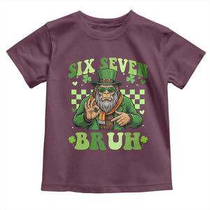 Bigfoot Six Seven Bruh Toddler T Shirt Gen Z Irish Gift TS12 Maroon Print Your Wear