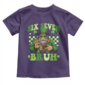 Bigfoot Six Seven Bruh Toddler T Shirt Gen Z Irish Gift TS12 Purple Print Your Wear