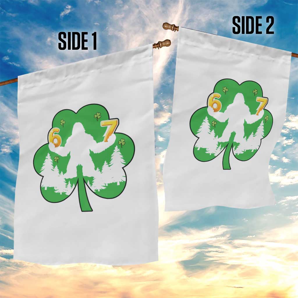 St Patricks Day Bigfoot Shamrock Garden Flag Six Seven Meme TS12 Print Your Wear