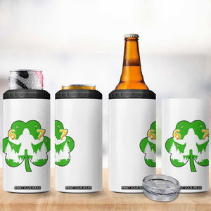 St Patricks Day Bigfoot Shamrock 4 in 1 Can Cooler Tumbler Six Seven Meme TS12 Print Your Wear
