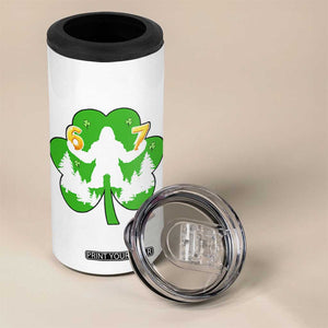 St Patricks Day Bigfoot Shamrock 4 in 1 Can Cooler Tumbler Six Seven Meme TS12 Print Your Wear