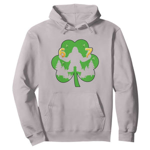 St Patricks Day Bigfoot Shamrock Hoodie Six Seven Meme TS12 Ice Gray Print Your Wear