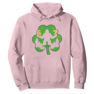 St Patricks Day Bigfoot Shamrock Hoodie Six Seven Meme TS12 Light Pink Print Your Wear