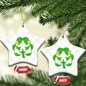 St Patricks Day Bigfoot Shamrock Ceramic Ornament Six Seven Meme TS12 Print Your Wear