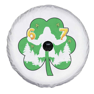 St Patricks Day Bigfoot Shamrock Spare Tire Cover Six Seven Meme TS12 Print Your Wear