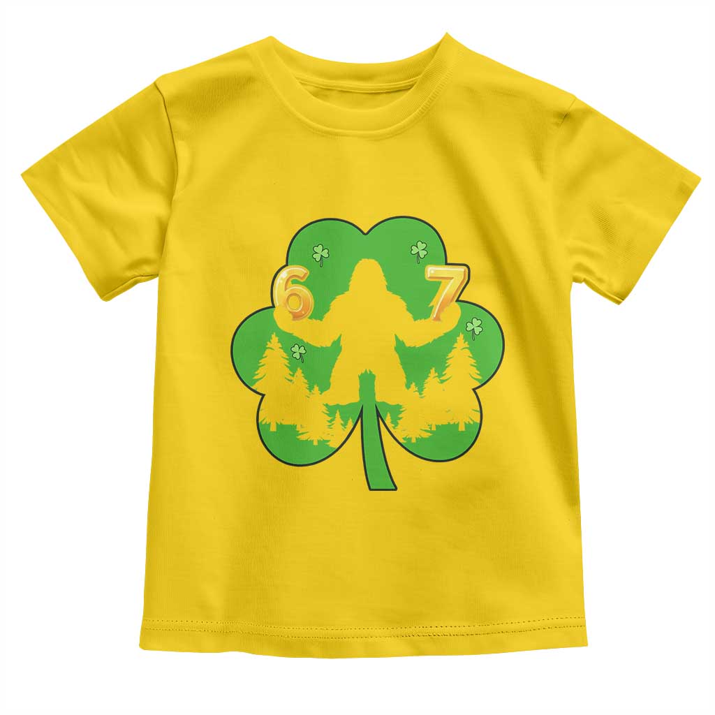 St Patricks Day Bigfoot Shamrock Toddler T Shirt Six Seven Meme TS12 Daisy Print Your Wear