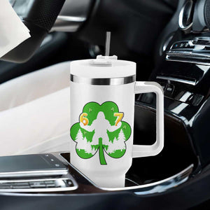 St Patricks Day Bigfoot Shamrock Tumbler With Handle Six Seven Meme TS12 Print Your Wear