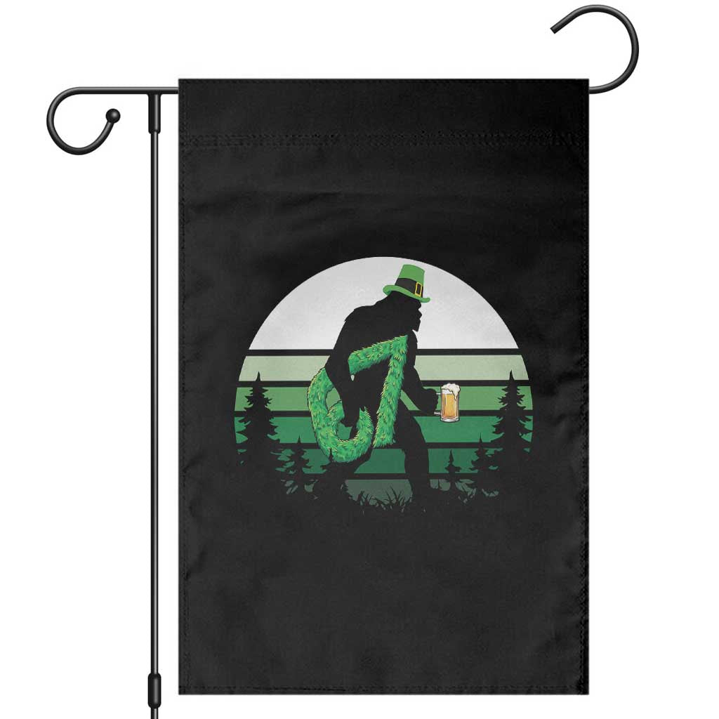 Funny St Patricks Bigfoot Says Six Seven Garden Flag Gen Z Irish Gift TS12 Black Print Your Wear