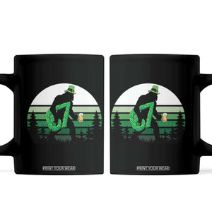 Funny St Patricks Bigfoot Says Six Seven Coffee Mug Gen Z Irish Gift TS12 Black Print Your Wear