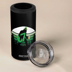 Funny St Patricks Bigfoot Says Six Seven 4 in 1 Can Cooler Tumbler Gen Z Irish Gift TS12 Print Your Wear