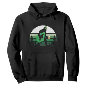 Funny St Patricks Bigfoot Says Six Seven Hoodie Gen Z Irish Gift TS12 Black Print Your Wear