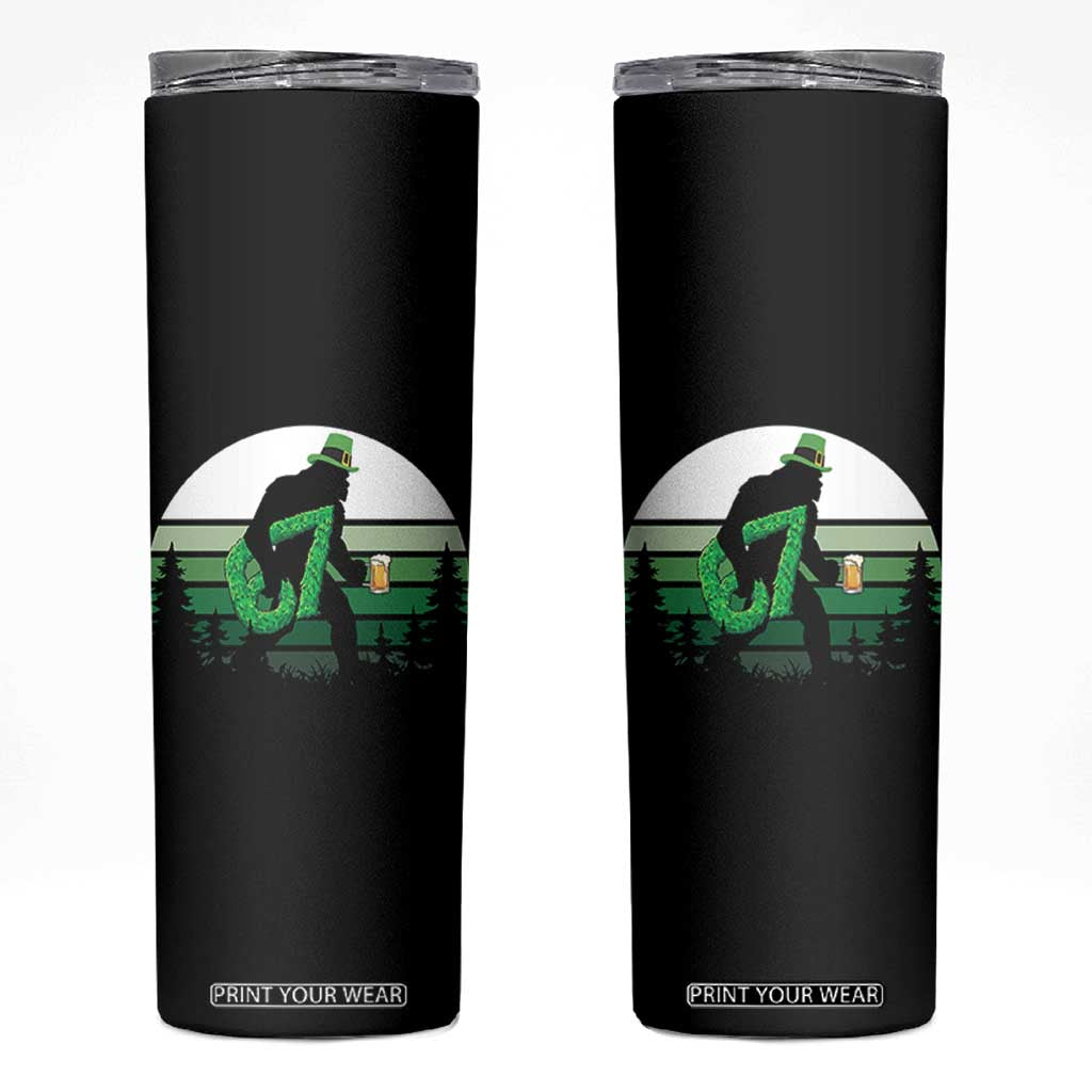 Funny St Patricks Bigfoot Says Six Seven Skinny Tumbler Gen Z Irish Gift TS12 Black Print Your Wear