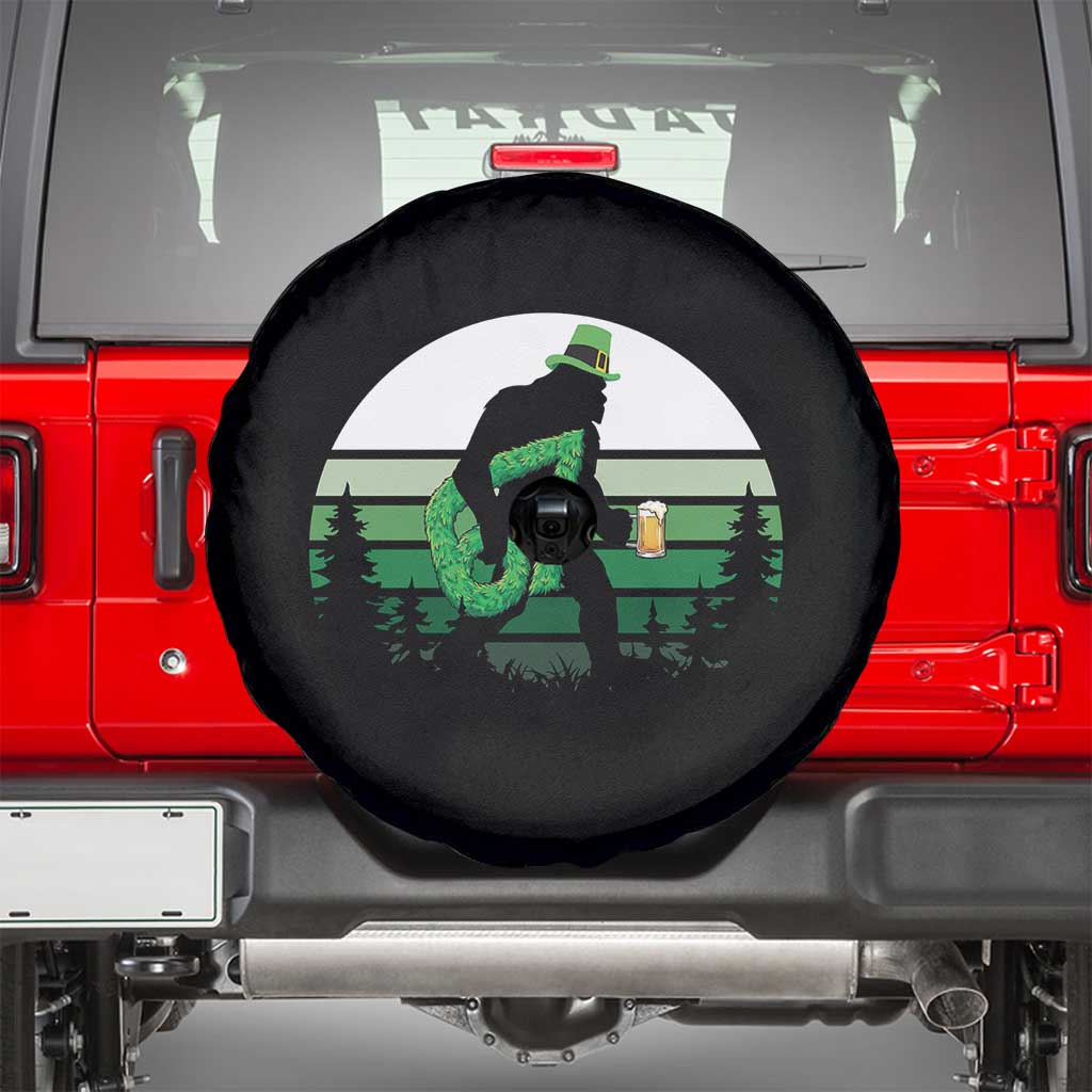 Funny St Patricks Bigfoot Says Six Seven Spare Tire Cover Gen Z Irish Gift TS12 Black Print Your Wear