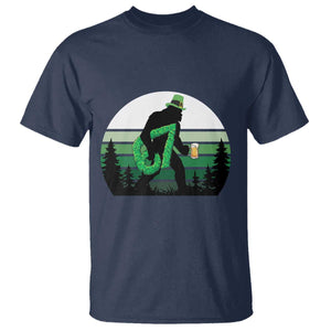 Funny St Patricks Bigfoot Says Six Seven T Shirt Gen Z Irish Gift TS12 Navy Print Your Wear