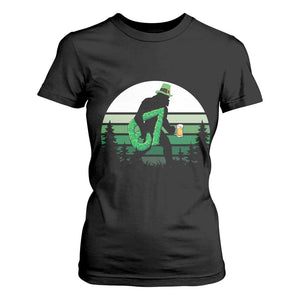 Funny St Patricks Bigfoot Says Six Seven T Shirt For Women Gen Z Irish Gift TS12 Black Print Your Wear
