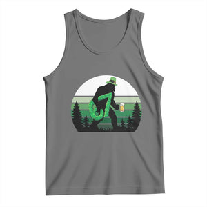 Funny St Patricks Bigfoot Says Six Seven Tank Top Gen Z Irish Gift TS12 Black Heather Print Your Wear