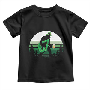 Funny St Patricks Bigfoot Says Six Seven Toddler T Shirt Gen Z Irish Gift TS12 Black Print Your Wear
