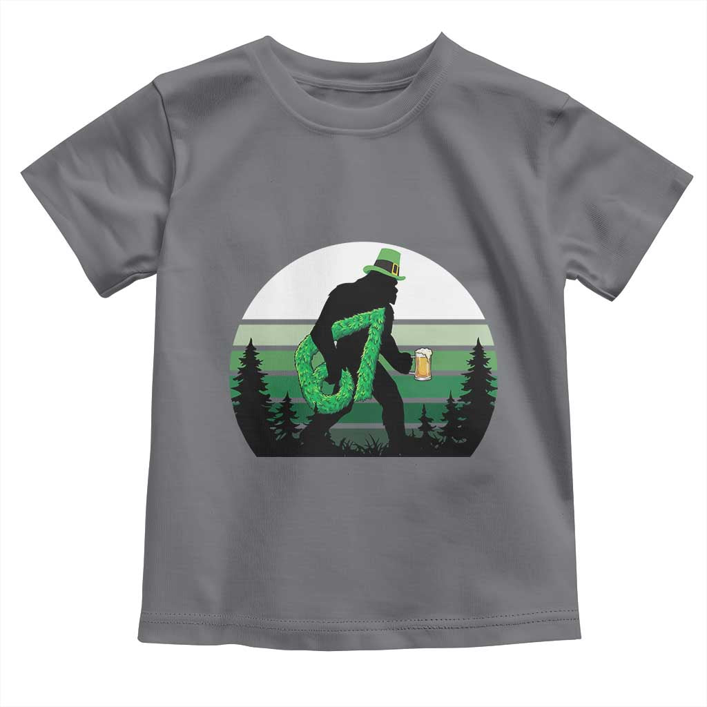 Funny St Patricks Bigfoot Says Six Seven Toddler T Shirt Gen Z Irish Gift TS12 Charcoal Print Your Wear