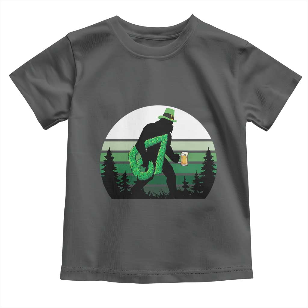 Funny St Patricks Bigfoot Says Six Seven Toddler T Shirt Gen Z Irish Gift TS12 Dark Heather Print Your Wear