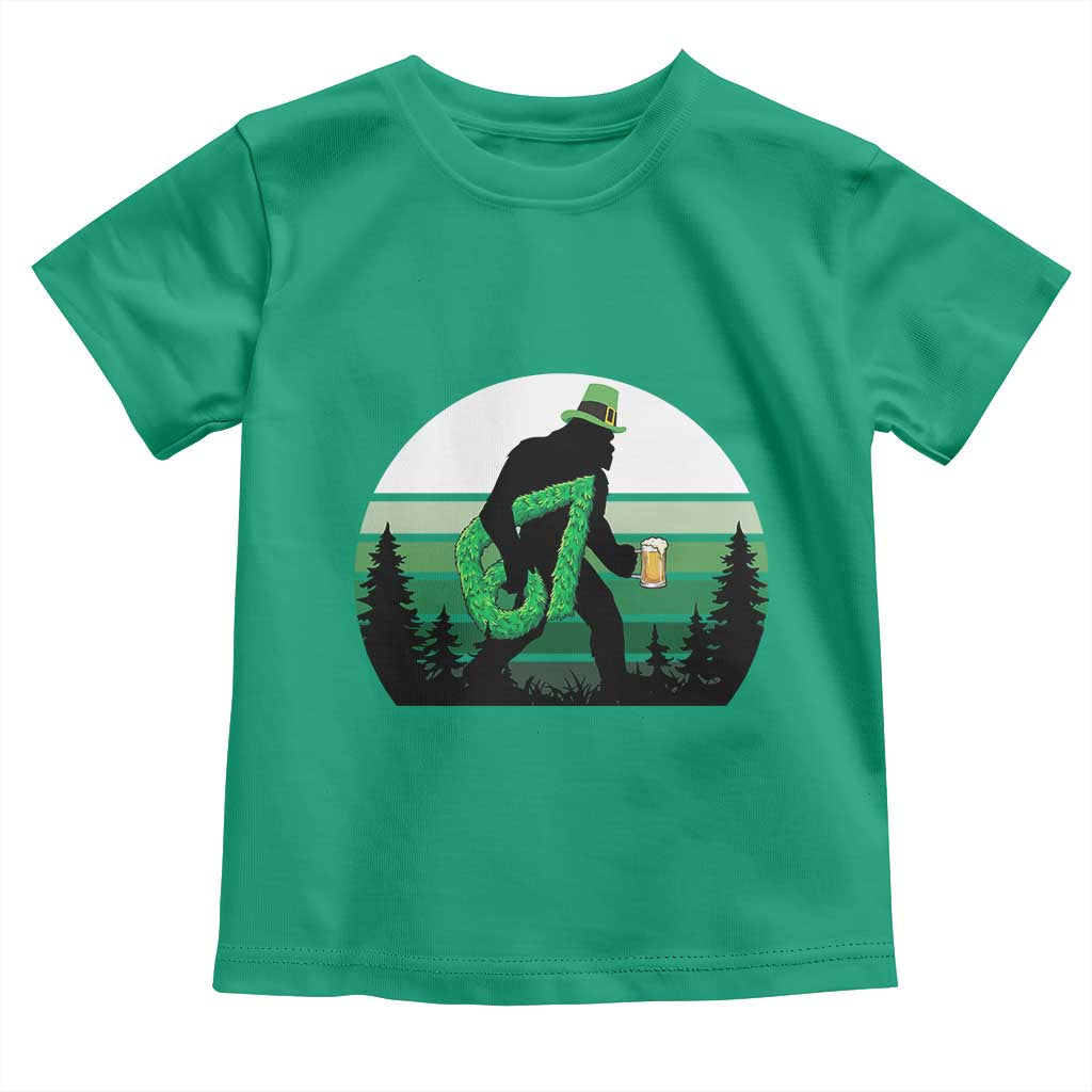 Funny St Patricks Bigfoot Says Six Seven Toddler T Shirt Gen Z Irish Gift TS12 Irish Green Print Your Wear