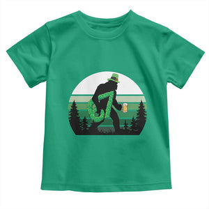 Funny St Patricks Bigfoot Says Six Seven Toddler T Shirt Gen Z Irish Gift TS12 Irish Green Print Your Wear