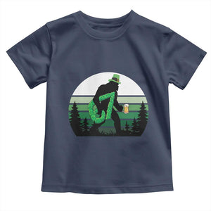 Funny St Patricks Bigfoot Says Six Seven Toddler T Shirt Gen Z Irish Gift TS12 Navy Print Your Wear