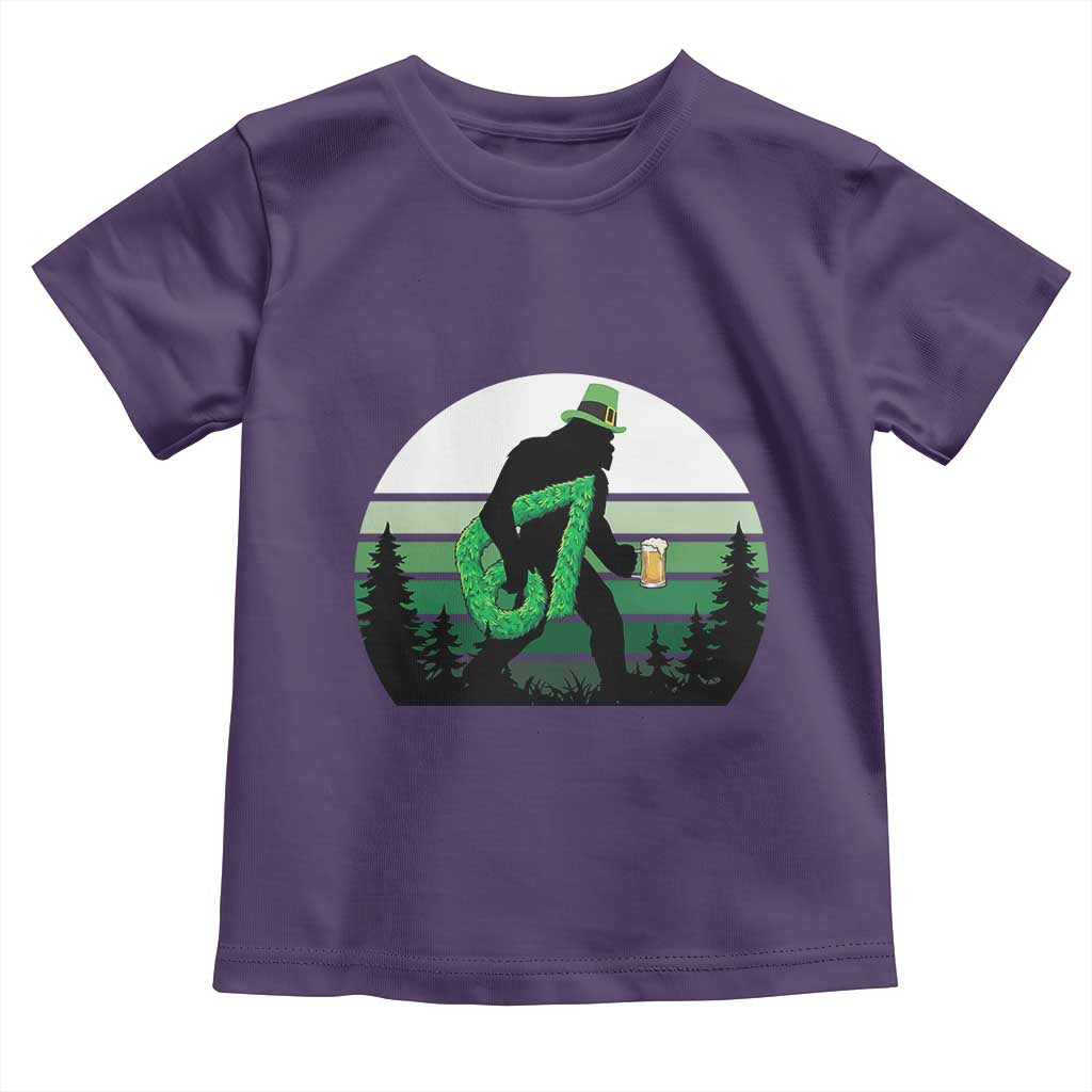 Funny St Patricks Bigfoot Says Six Seven Toddler T Shirt Gen Z Irish Gift TS12 Purple Print Your Wear