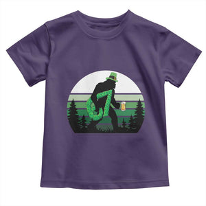 Funny St Patricks Bigfoot Says Six Seven Toddler T Shirt Gen Z Irish Gift TS12 Purple Print Your Wear
