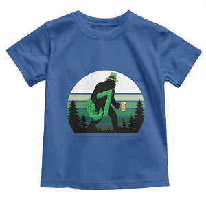 Funny St Patricks Bigfoot Says Six Seven Toddler T Shirt Gen Z Irish Gift TS12 Royal Blue Print Your Wear