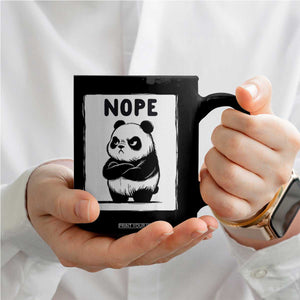 Grumpy Panda Says Nope Coffee Mug Japanese Aesthetic Panda Bear Graphic TS12 Print Your Wear