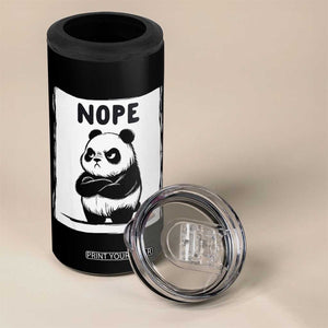 Grumpy Panda Says Nope 4 in 1 Can Cooler Tumbler Japanese Aesthetic Panda Bear Graphic TS12 Print Your Wear