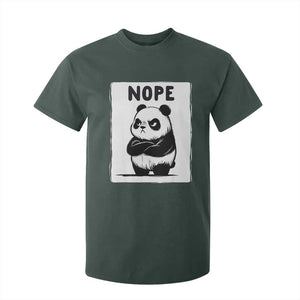Grumpy Panda Says Nope T Shirt For Kid Japanese Aesthetic Panda Bear Graphic TS12 Dark Forest Green Print Your Wear