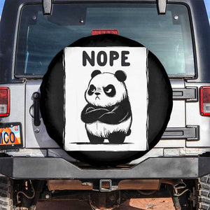 Grumpy Panda Says Nope Spare Tire Cover Japanese Aesthetic Panda Bear Graphic TS12 No hole Black Print Your Wear