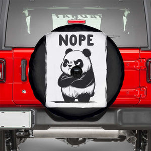 Grumpy Panda Says Nope Spare Tire Cover Japanese Aesthetic Panda Bear Graphic TS12 Black Print Your Wear