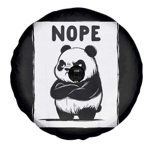 Grumpy Panda Says Nope Spare Tire Cover Japanese Aesthetic Panda Bear Graphic TS12 Print Your Wear