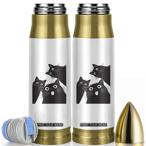 Funny Japanese Black Cat Is Watching You Bullet Tumbler Cat Lover TS12 White Print Your Wear