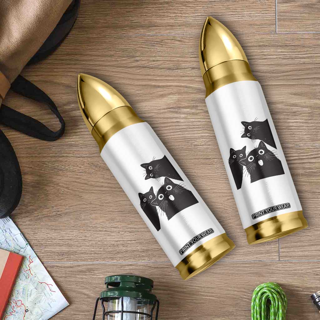 Funny Japanese Black Cat Is Watching You Bullet Tumbler Cat Lover TS12 Print Your Wear