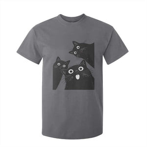 Funny Japanese Black Cat Is Watching You T Shirt For Kid Cat Lover TS12 Charcoal Print Your Wear