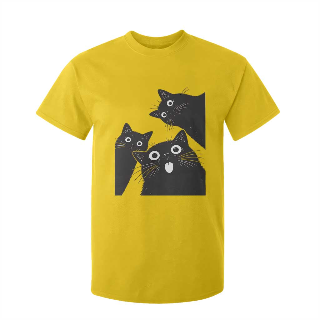 Funny Japanese Black Cat Is Watching You T Shirt For Kid Cat Lover TS12 Daisy Print Your Wear