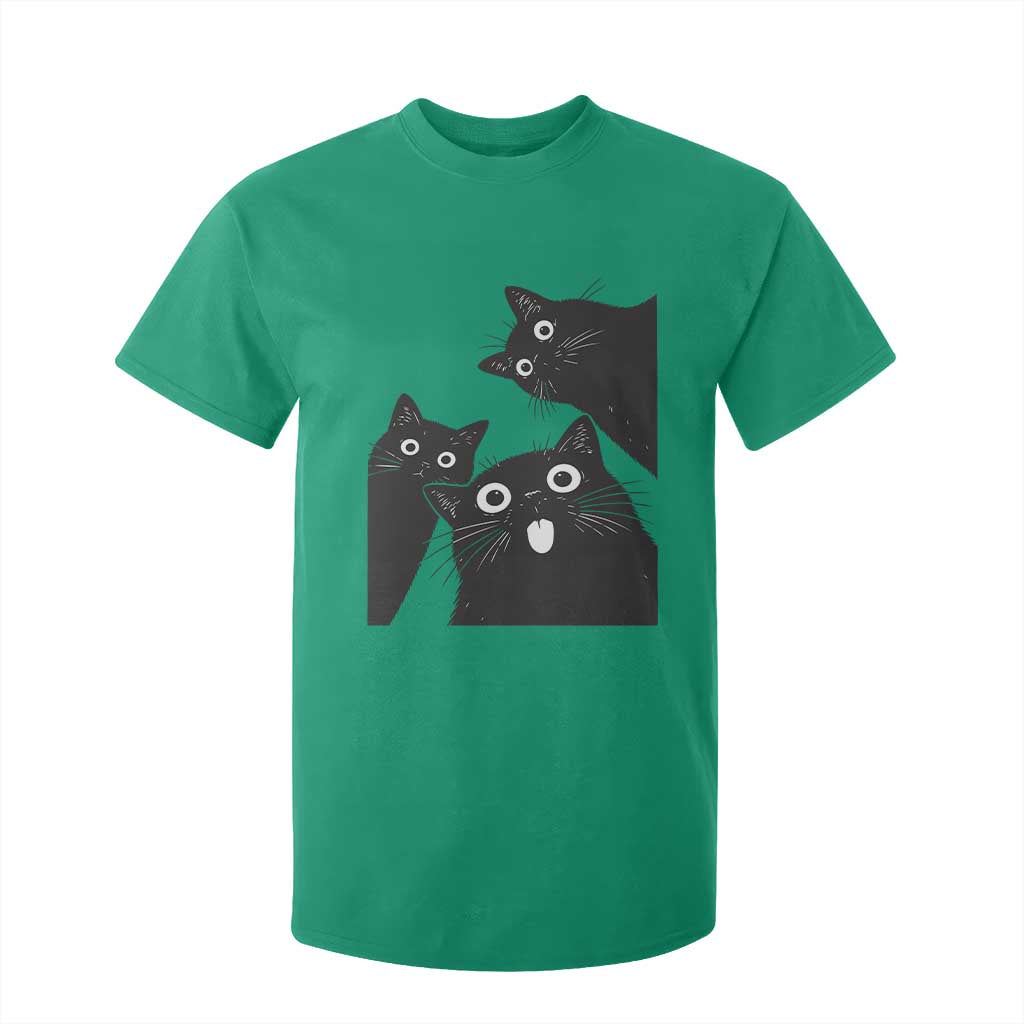 Funny Japanese Black Cat Is Watching You T Shirt For Kid Cat Lover TS12 Irish Green Print Your Wear